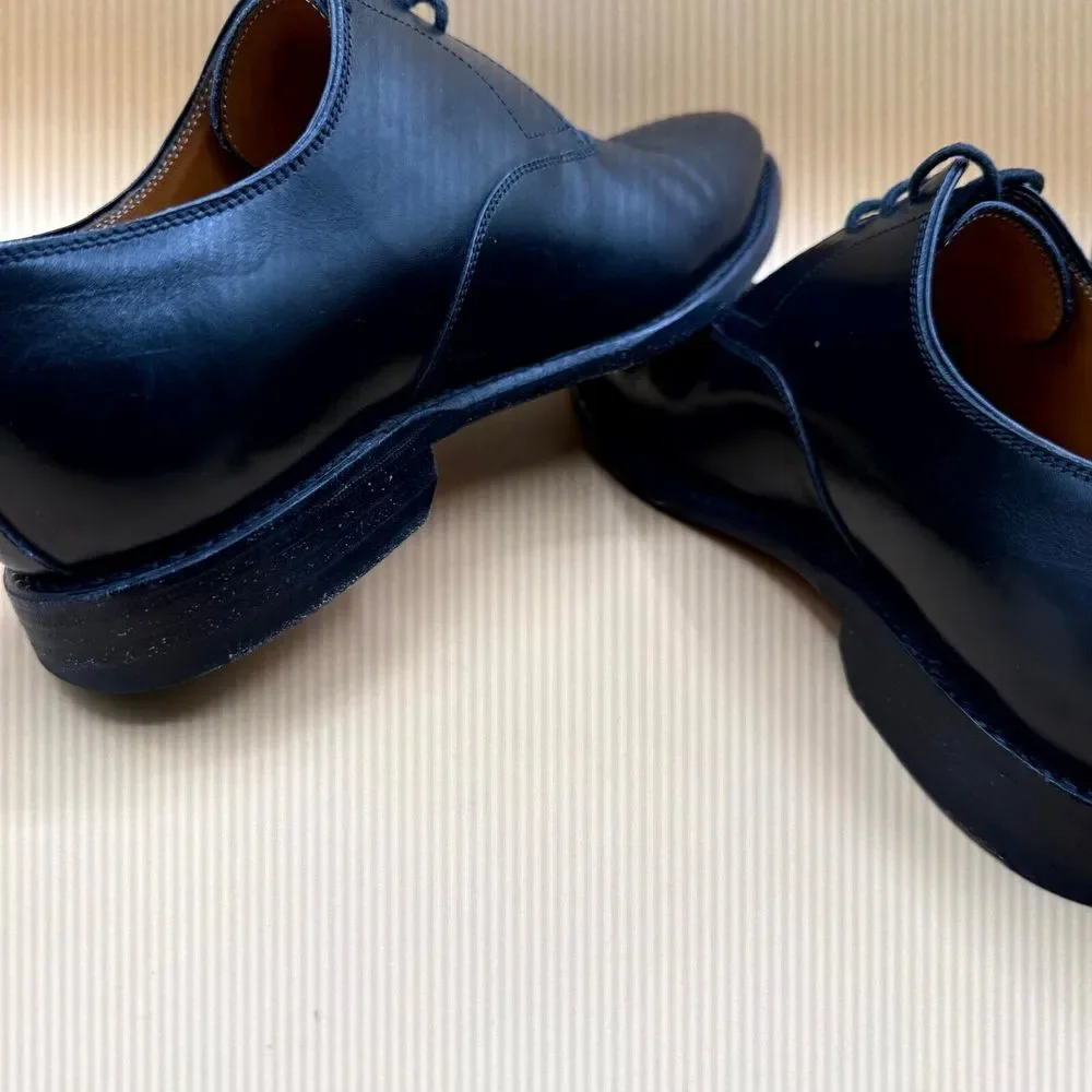 Jalan Sriwijaya Dress Shoes Men's Size 7.5 Black Leather Wingtip Lace-Up Formal‎